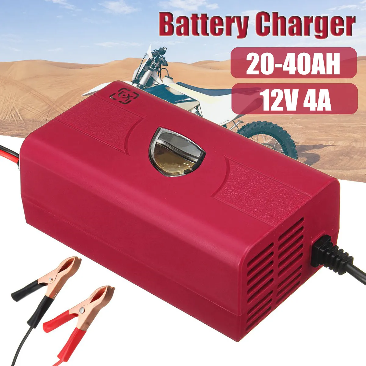12V 4A 20AH 40AH Universal Car Motorcycle Battery Charger For Lead Acid