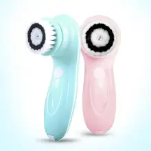 Многофункциональная электрическая кисть для очистки дица USB аккумуляторный для лица очищающая щетка 3-скоростной очиститель для лица+ 3 головки щетки+ основа