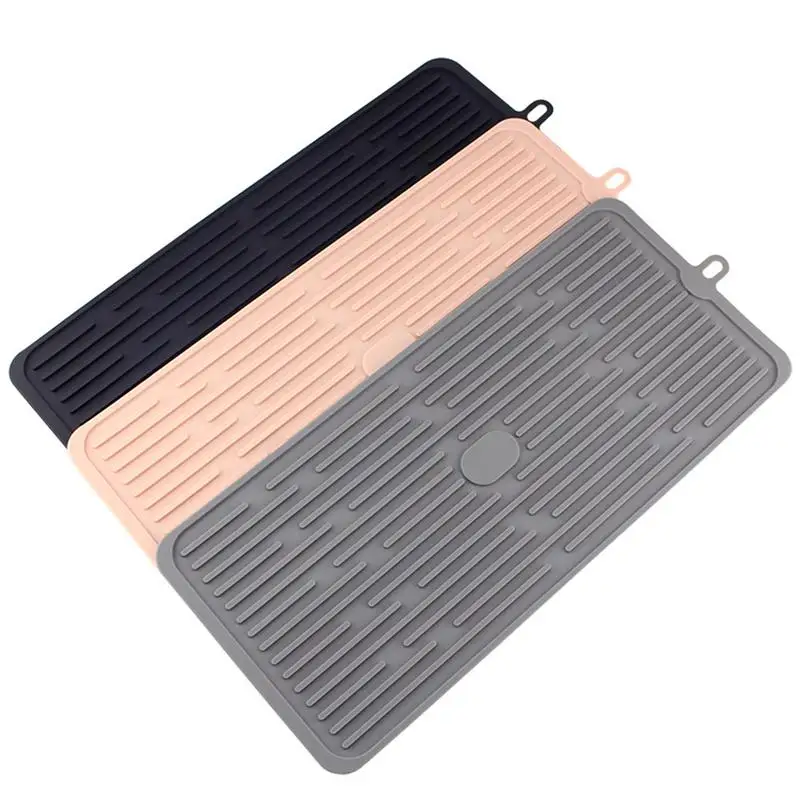 

Silicone Dish Drainer Tray Double Layer Kitchen Organizer Sink Drying Rack Worktop Storage Rack Kitchenware Washing Holder