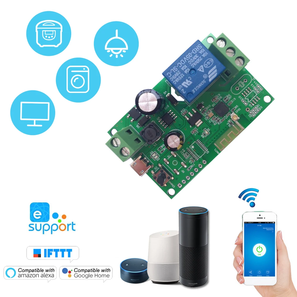 EWeLink DC5V 12V 24V 32V Wifi переключатель беспроводной релейный модуль модули для