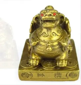 

Brass sit the mythical wild animal printing furnishing articles Small type