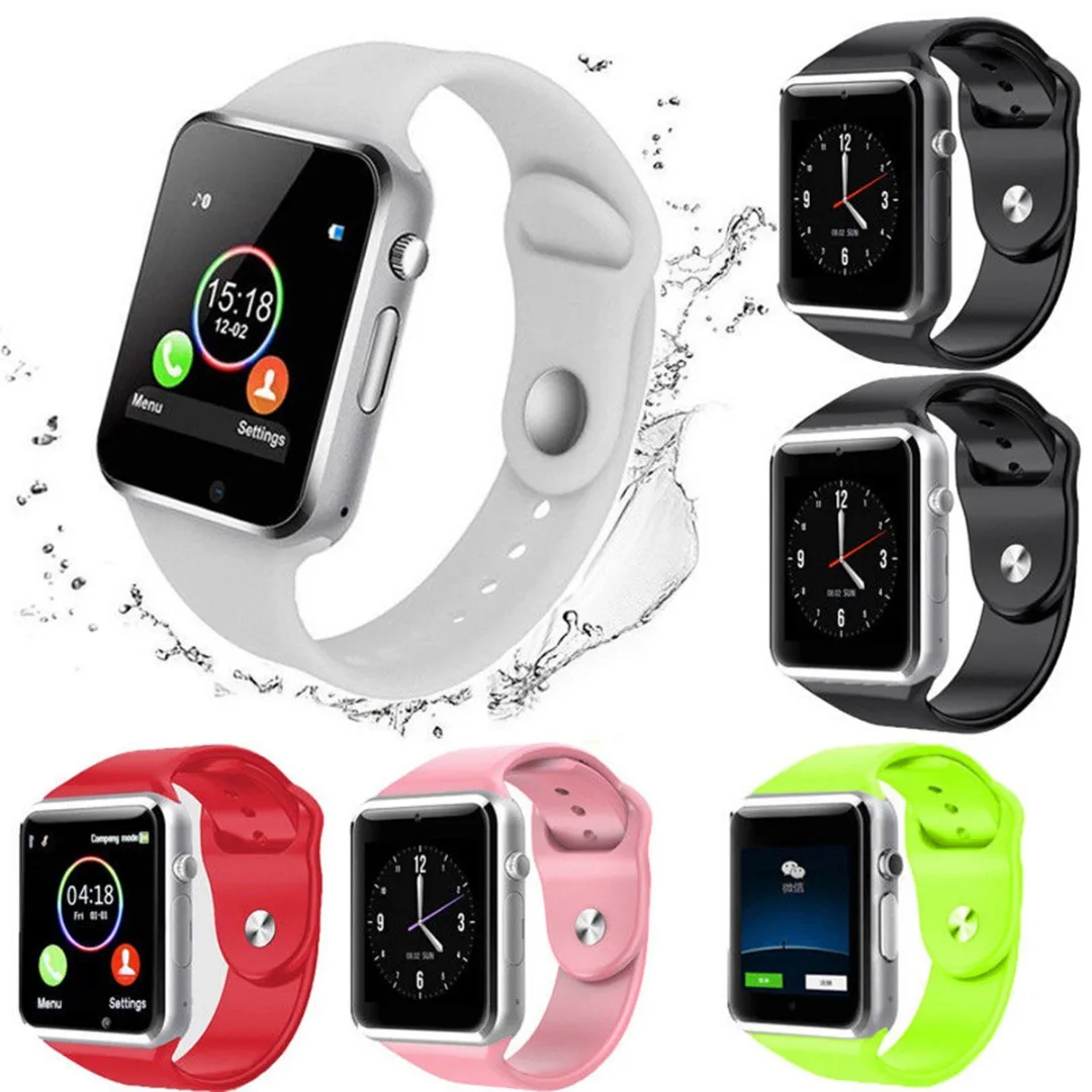 bluetooth Smart Wrist Watch SIM Slot For Samsung For  Cell phone Men Women WristWatch A1 Fashion Colorful bluetooth Smart Watch