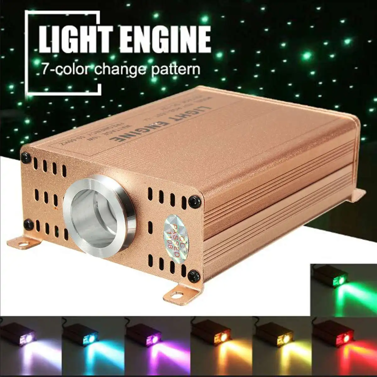 

16W Fiber Optic Starry Sky Ceiling Light Remote/Sound Control Twinkly Optical Fiber Light DIY Decor for Home Car