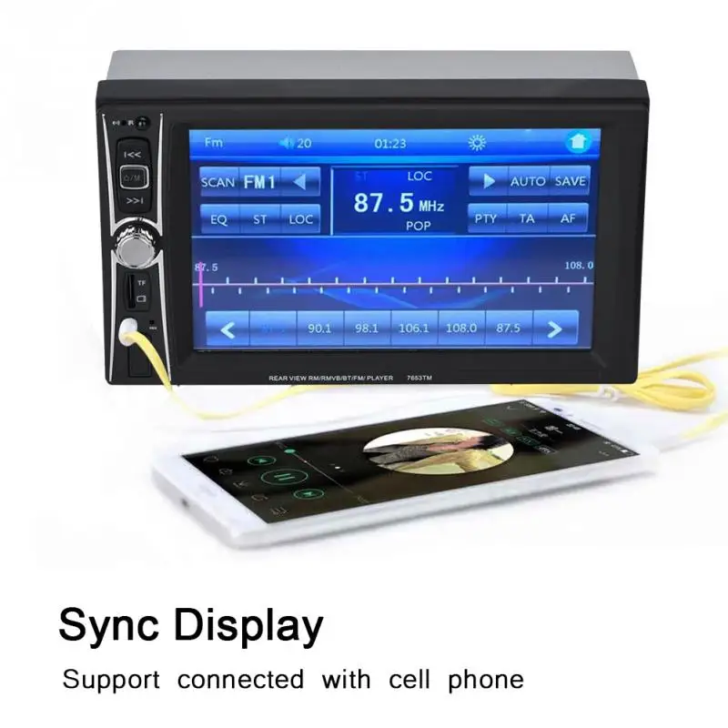 

High Speed 7 Inch Bluetooth Hands Free Call TF Card Car Vehicle Radio MP5 Player with Remote Control