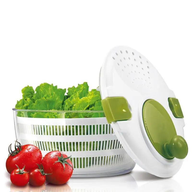 

Household Salad Dehydrator Manual Vegetable Salad Spinner Large Manual Salad Vegetable Washer Spinner