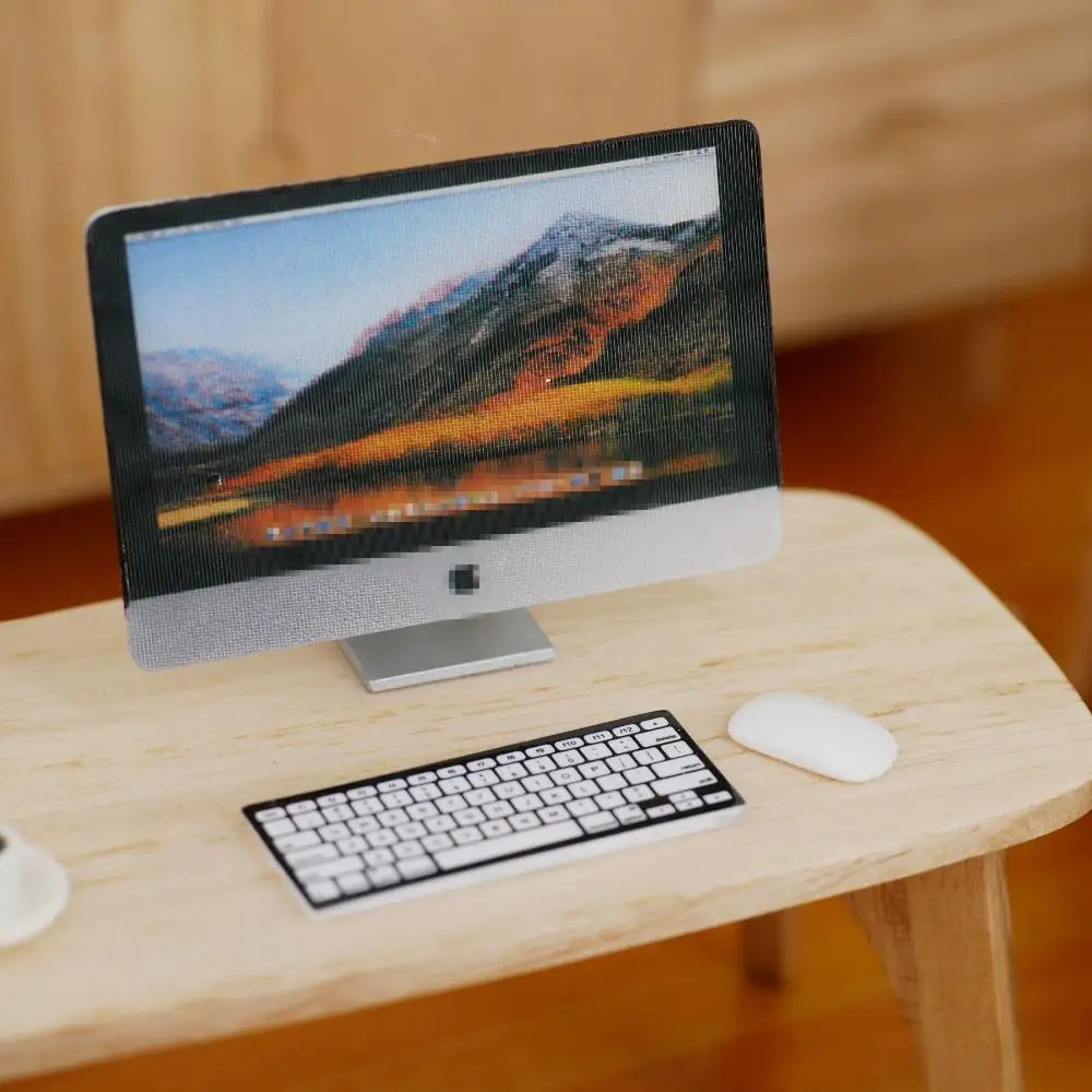 1/12 مقياس Ob 11 كمبيوتر مصغر مجموعات دمية منزل مصغرة اكسسوارات محاكاة أثاث لعبة منزل اللعب لعبة الأطفال هدية