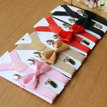 Детский смокинг с подтяжками и галстуком-бабочкой для маленьких мальчиков, свадебный костюм, комбинезоны, модные аксессуары вечерние