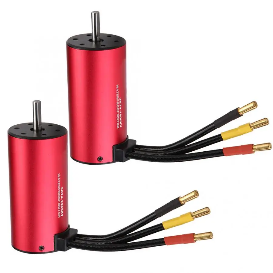 

1900KV 2250KV 70/80A Brushless Motor 2 Types SURPASS 4-Poles 3674 Waterproof Brushless Motor for 1/10 1/8 RC Car
