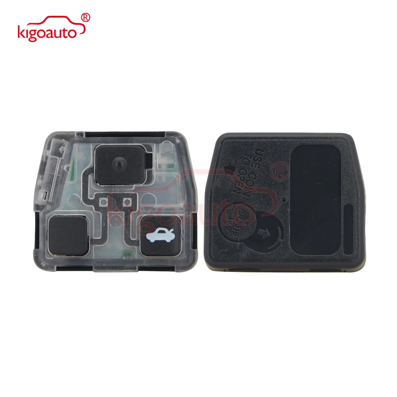 Kigoauto 2 шт. 736670-A 3 кнопки TOY47 очистительные полосы, 434 МГц для Toyota Avensis 2004 2005 2006 2007 2008 2009 дистанционного ключа без чипа