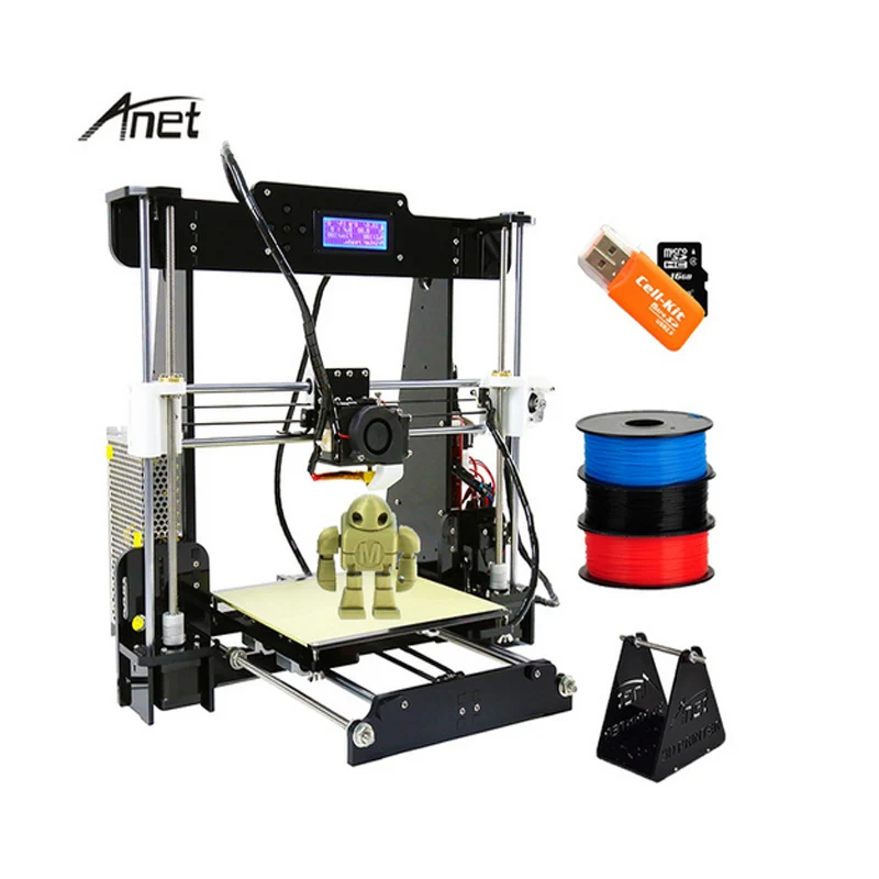 Самая низкая цена на рынке 3D Drucker Anet A8 A6 E10 E12 A2 Модернизированный Reprap Prusa i3 DIY 3d принтер комплект акриловая и алюминиевая рама 3 D