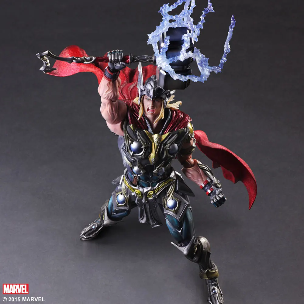 25 см Play Arts PA Marvel супер герой фильм Тор Аниме ПВХ Фигурки игрушки Аниме Фигурка Коллекция Модель игрушки для детей Подарки