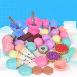 33 шт. Kawaii Детские кухонные игрушки пластик искусственная еда Торт Мороженое десерт ролевые игры раннее образование игрушка подарок для