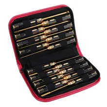 16 шт. Шестигранная Крестовая гайка плоская отвертка стальной набор с сумкой черный Золотой шестигранный ручной хвостовик для радиоуправляемой модели мини Ручной инструмент