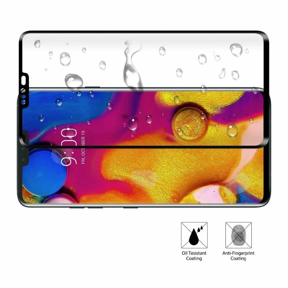 Закаленное стекло 9H с полным покрытием для LG K22 G8 V50 V40 V30 V20 G7 Защита экрана Q7 Plus