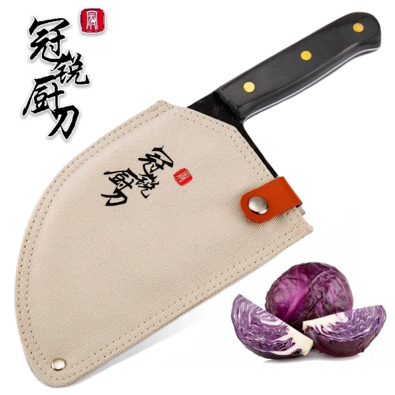 

Handmade Forged Chef Knife Clad Steel Forged Chinese Cleaver Professional Kitchen Knives Meat Vegetables Slicing Chopping Tools