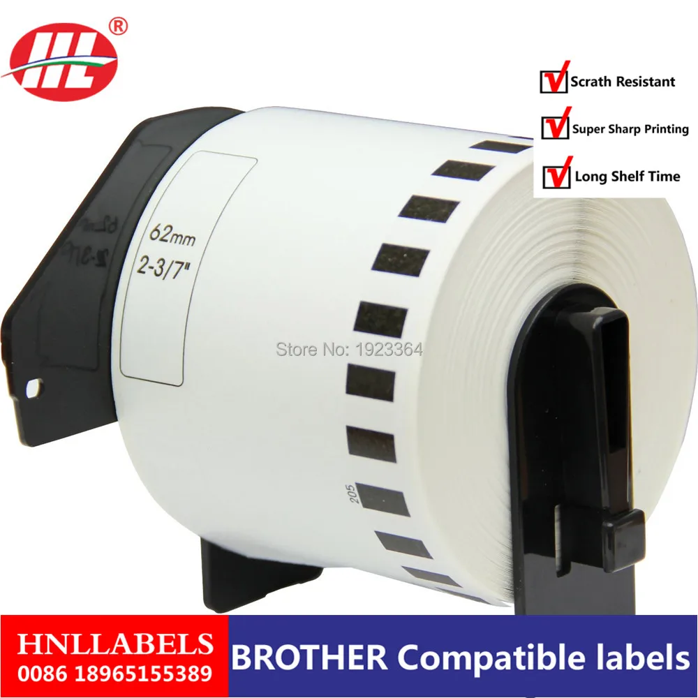 50x рулоны совместимые с Brother этикетки наклейка на штрих код dk22205 dk 22205 22205|Офисная