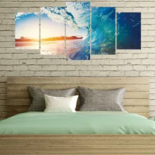 Room Decoration Creative Sunset Ocean Waterproof Removable 3d Wall Stickers Bedroom Decor Home Decoration Accessories 3pcs set 3d removable room decoration wall stickers