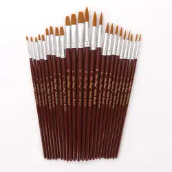12 шт. нейлоновые волосы деревянная ручка Акварельная краска набор кистей и ручек для обучения DIY акриловая краска ing художественная краска