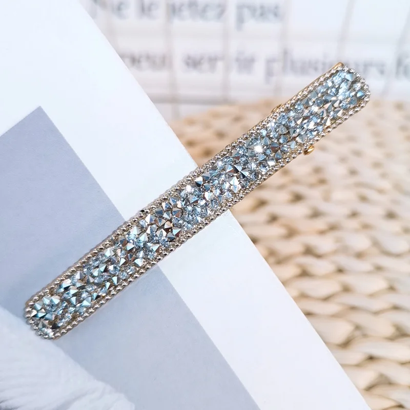 1Pcs Bling Crystal Hairpins Hair Clip Headwear for Women Girls Rhinestone Pins Barrette Styling Tools Accessories 4Colors