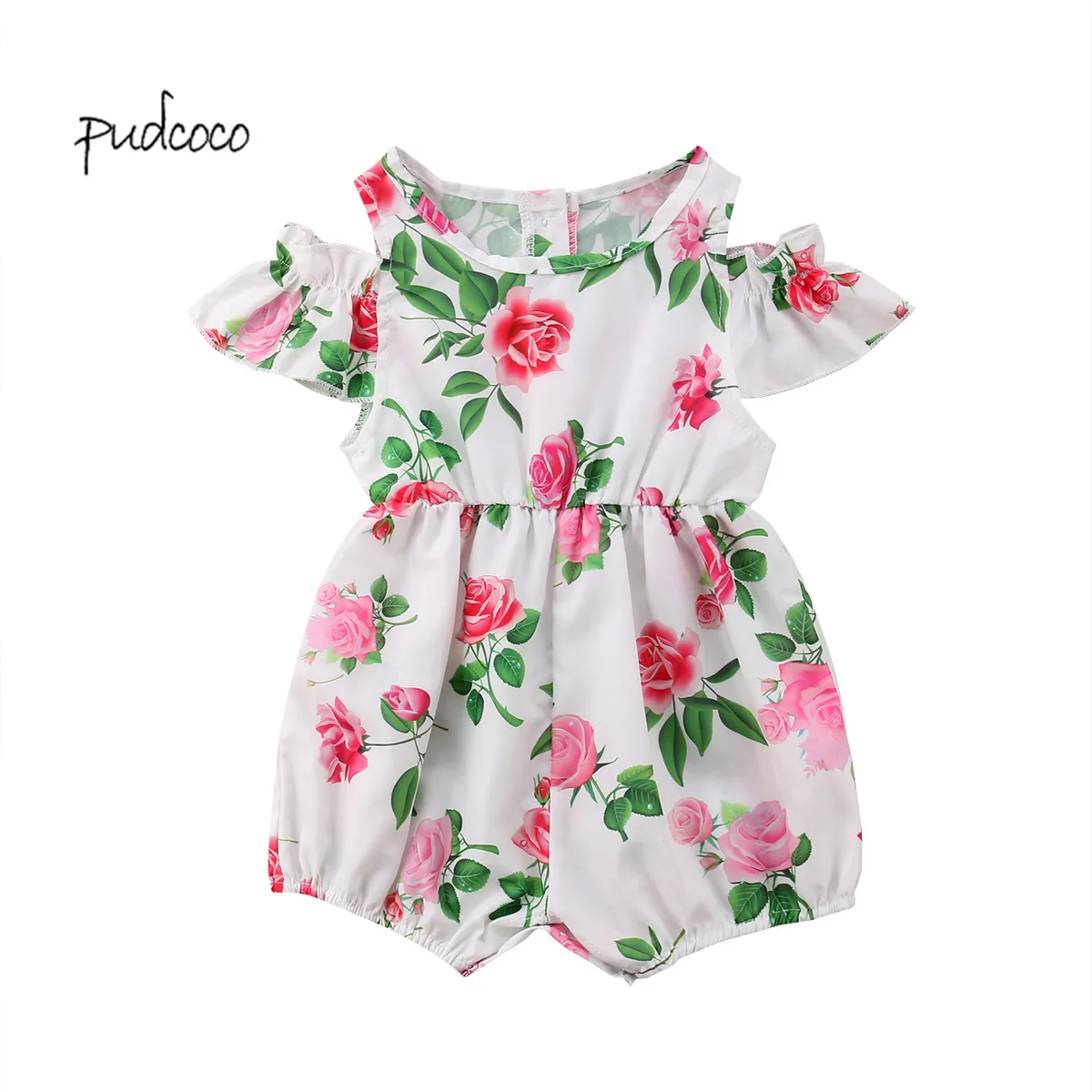 

Pudcoco New Brand Kids Baby Girls Short Sleeve Floral Bodysuit Outfits Clothes