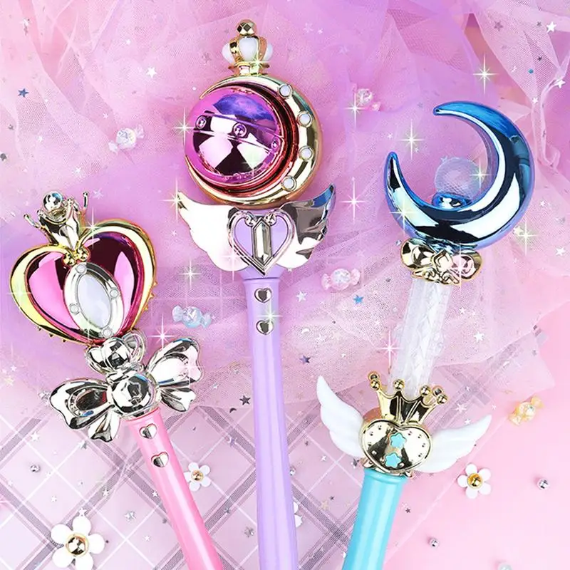 

1 Pcs Girl Magic Wand Play Toy Magic Illuminate Cane Educational Cosplay Toy Fairy Glow Stick For Children Cosplay Toy