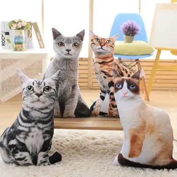 

Simulation cat pillow plush 50CM Soft Stuffed Dolls Toy Cartoon Animal Cushion Sofa Bed Decor Lovely Plush Toys for Kids Gift