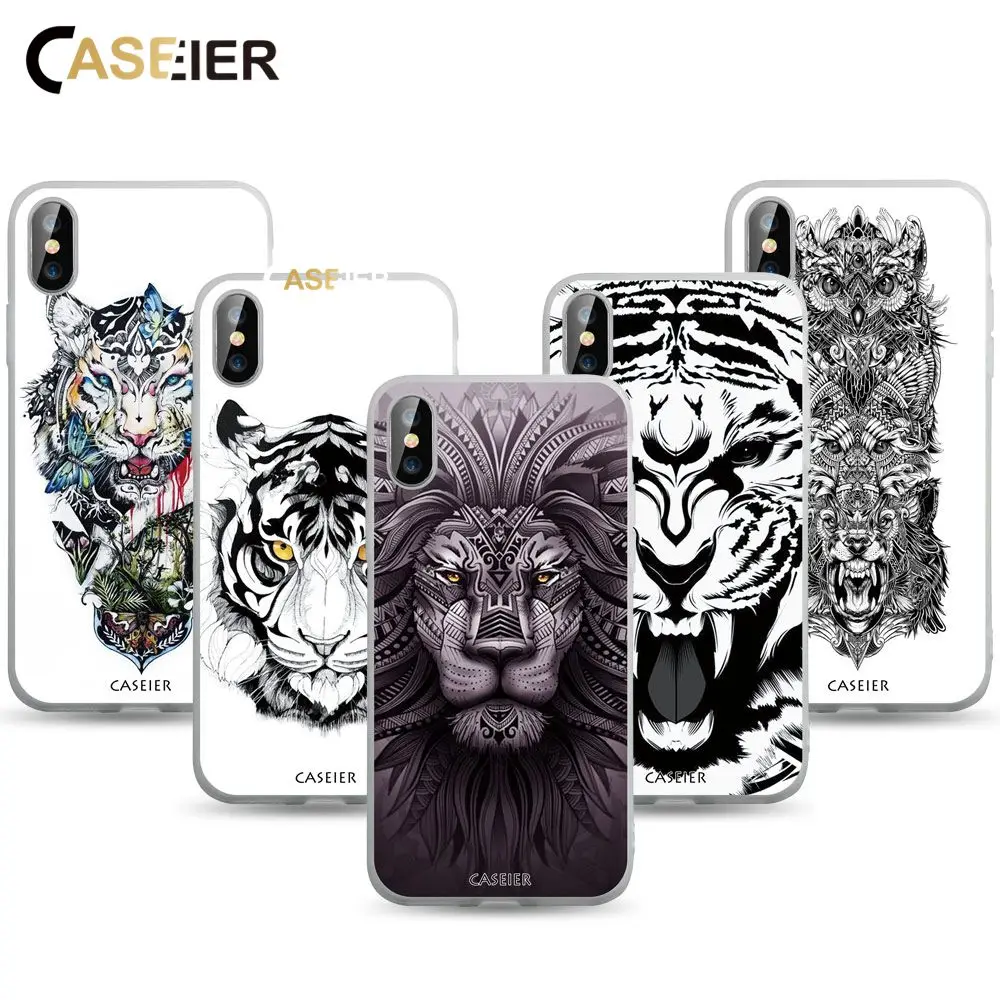 Чехол CASEIER Lion Tattoo для Huawei P20 P9 P10 Mate20 Lite P Smart 2019 Мягкий чехол из ТПУ Pro Honer 7A 9 Capa |