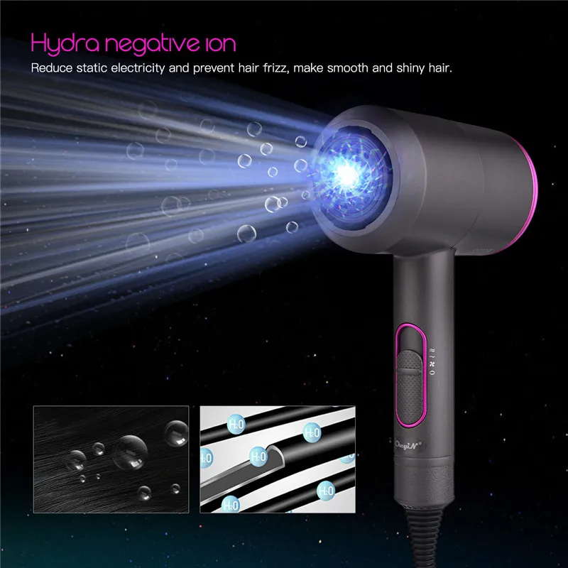 

Electric Hair Blower Professional Mini Blow Dryer Travel Hot Cold Air Hairdryer Barber Salon Tools Diffuser Collecting Nozzle