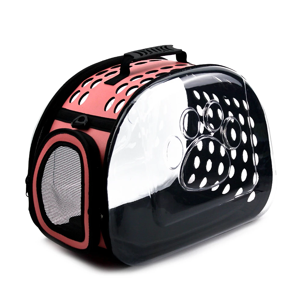 

Transparent Pet Carrier Pink Clear Pet Tote Bag Portable Cat Dog Pet Travel Bag