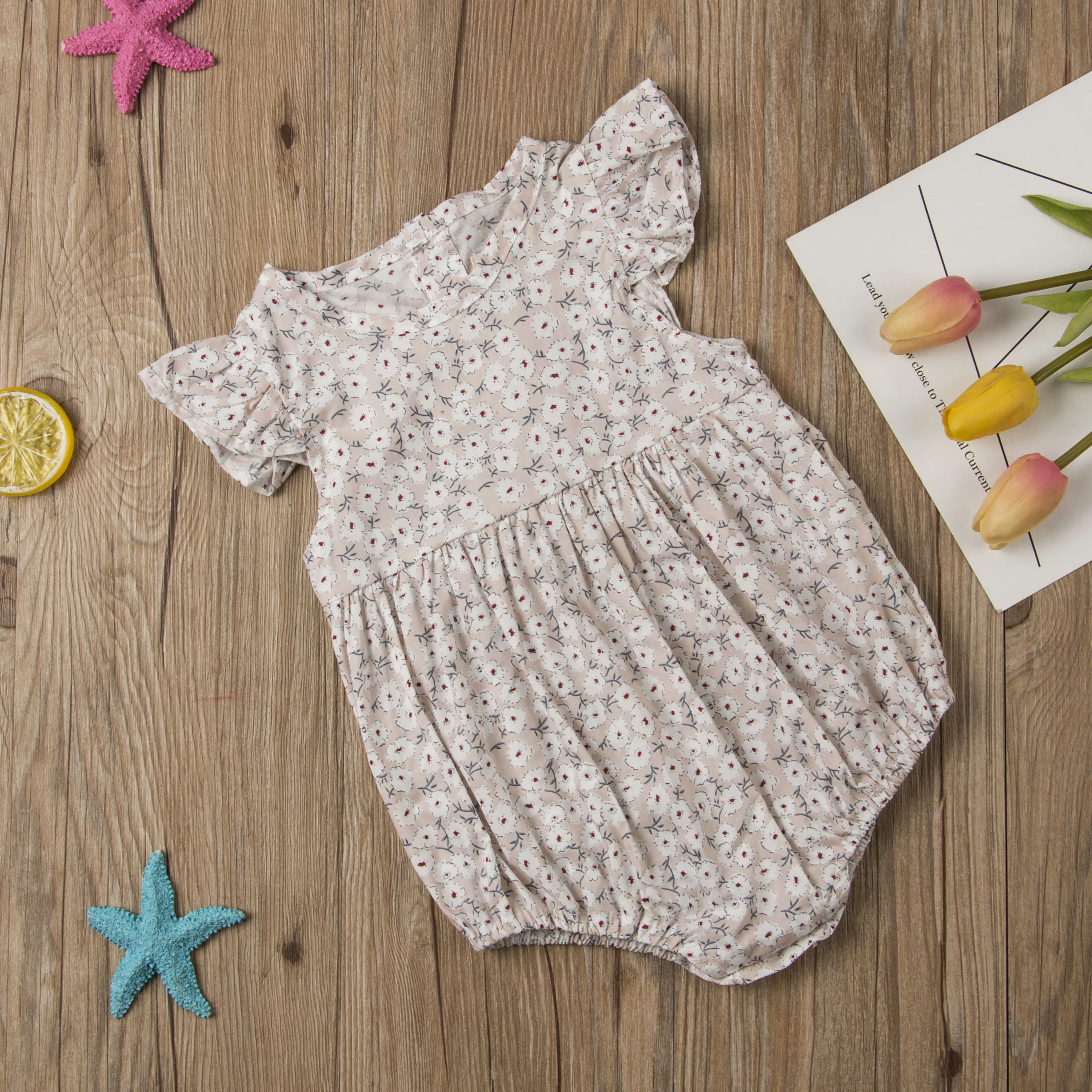 Pudcoco Flower Newborn Baby Girl Rompers Summer Baby Girls Clothing Ruffles Rompers Jumpsuit Playsuit