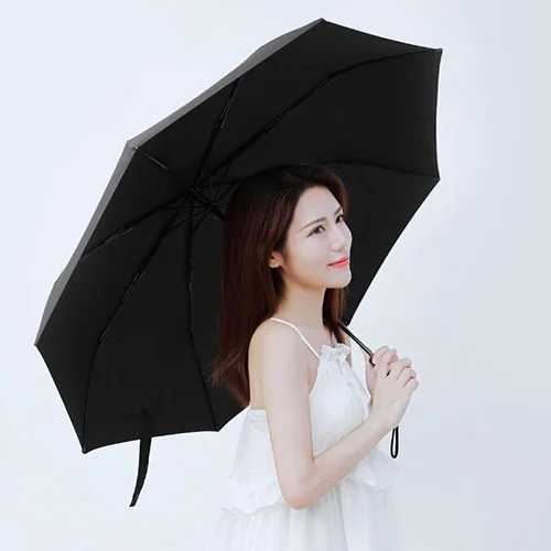 

Portable Folding Tri-folded Umbrella Alloy Tube Practical Waterproof Rainy and Sunny Umbrellas Hand-open Windproof #3