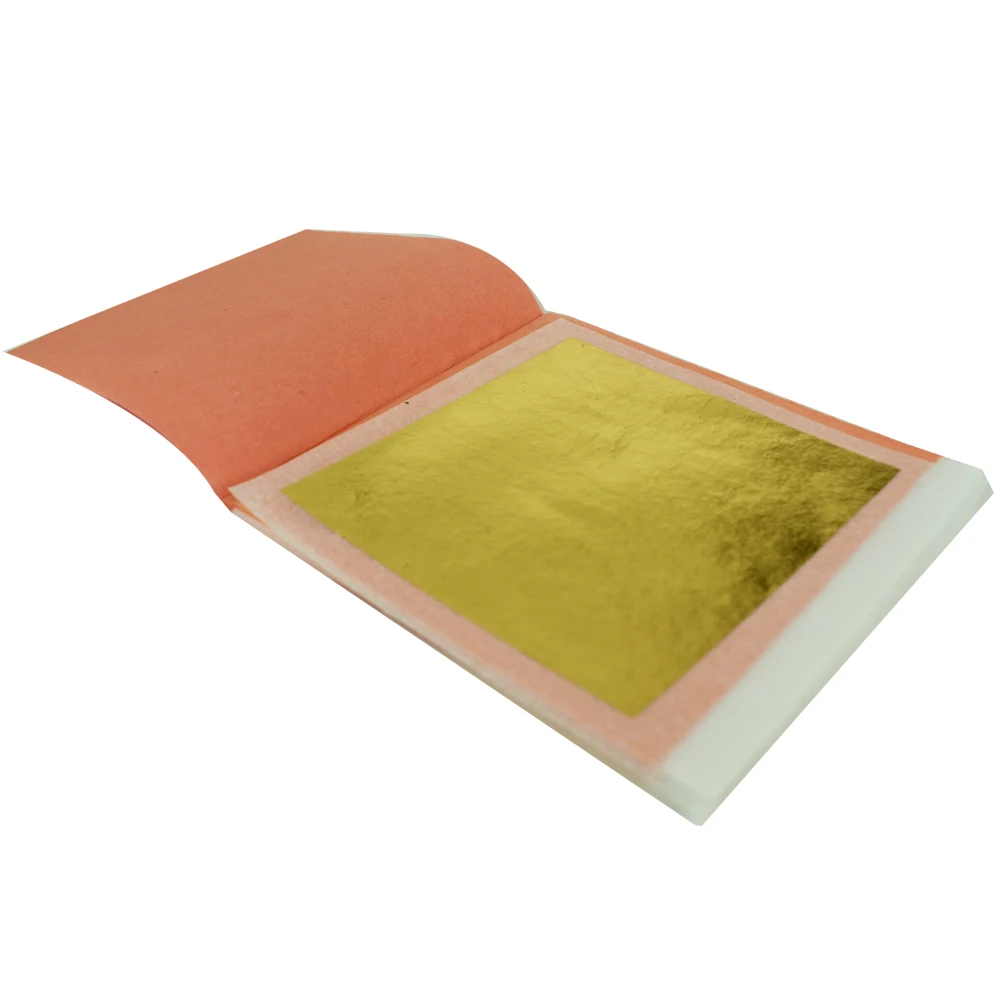 

25 sheets per booklet 8.5X8.5cm transfer Gold Leaf Genuine gold foil sheet 24k Edible Gold Leaf free shipping