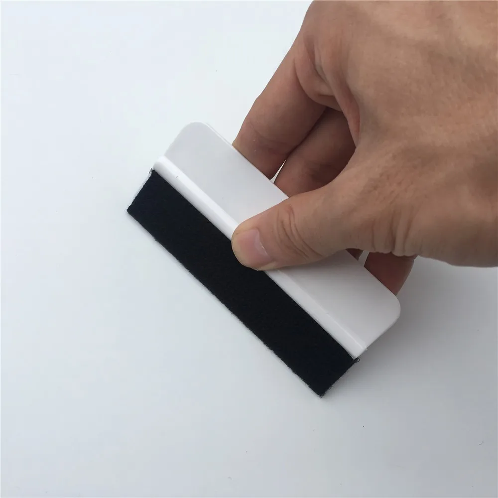 

100pcs/Lot Custom LOGO Flexible Small Felt Mini Squeegee Scraper Vinyl Application Tools For Car Wrapping Film & Promotion Gift