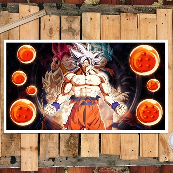 

1 Piece HD Anime Poster Painting Dragon Ball Super Ultra Instinct Goku Pictures Vegeta Poster Painting for Home Decor Wall Art