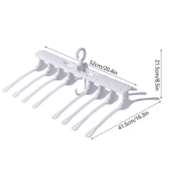 

FGHGF Degree Hook Clothes Hanger Foldable Magic 8 Hole Hangers Clothing Holder Organizer Creative Drying Racks