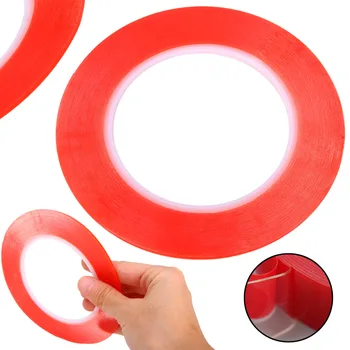 New Transparent Double Side Adhesive Tape 25M Red Film Sticky Adhesive Tape Cell Phone Repair Width 2mm/3mm/5mm/8mm/10mm 40mm width 25m length 0 2mm thickness double sided thermal conductive adhesive tape thermal tape transfer tape for pcb heatsink