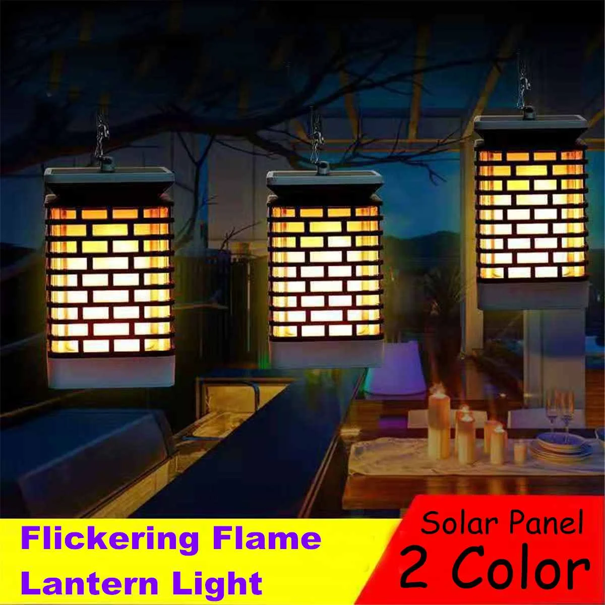 

Outdoor Hanging LED Solar Lamp Waterproof Garden Landscape Lantern Lawn Light Porch Patio Yard Decoration Lighting Fixture