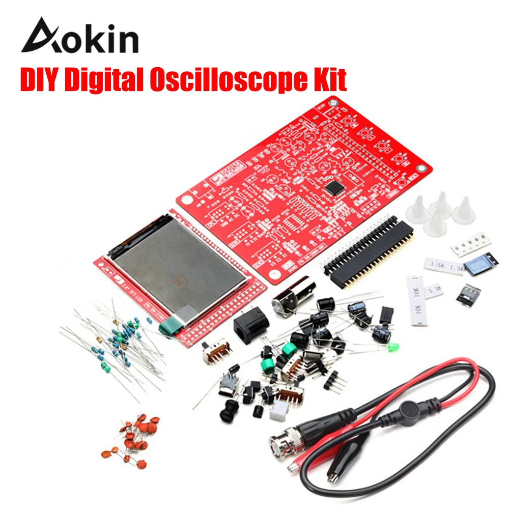 Осциллограф DS0138 цифровой осциллограф DIY Kit зонд распаян Flux мастерской STM32 200 кГц Высокое качество без Cace