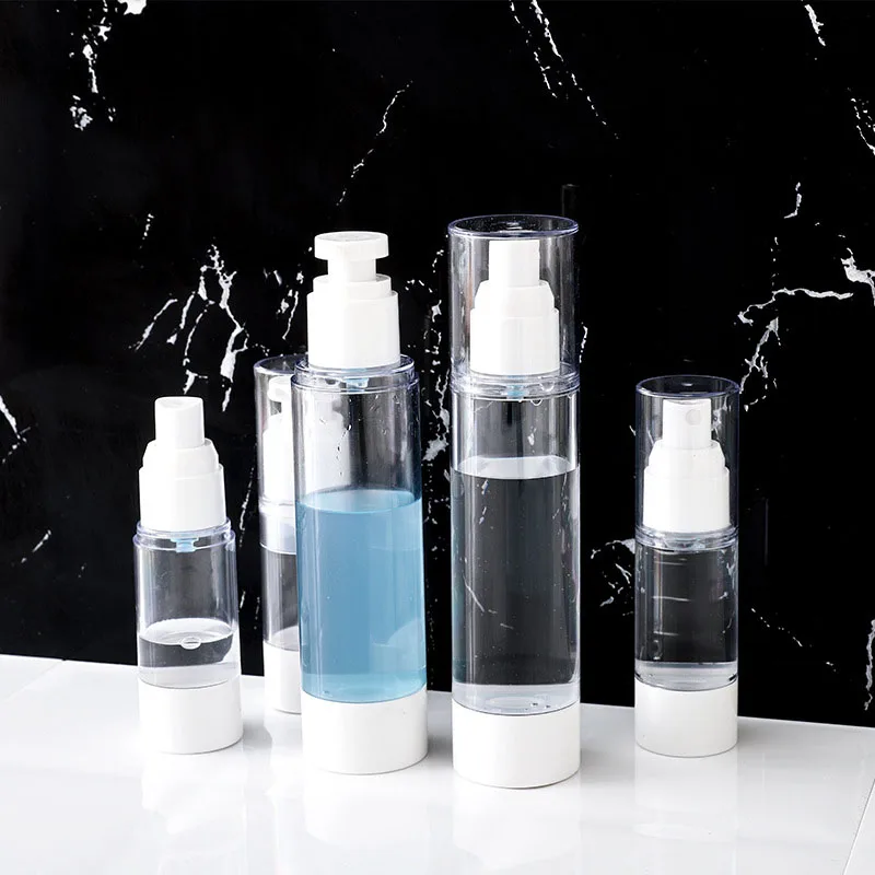 

Travel Vacuum Bottle Set Kit Makeup Spray Bottle Lotion Transparnate Parfum Spray Portable 30ML/50ML/100ML Press Type
