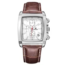 SIHAIXIN часы мужские водонепроницаемые Топ Бренд роскошные кожаные спортивные наручные часы хронограф кварцевые мужские часы подарок relogio masculino