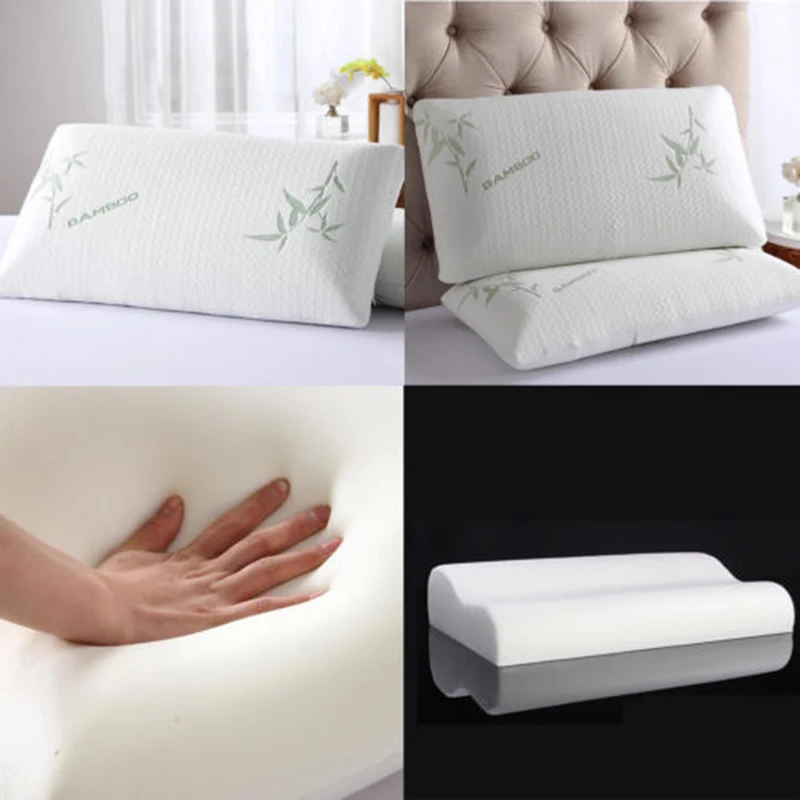

Ergonomic Curve Bamboo Fiber Slow Rebound Health Care Memory Foam Neck Pillow
