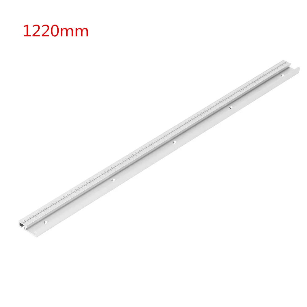 Comprar 600 800 1000 1200mm aleación de aluminio t track carpintería t slot ingle Track con escala ingle Track Stop