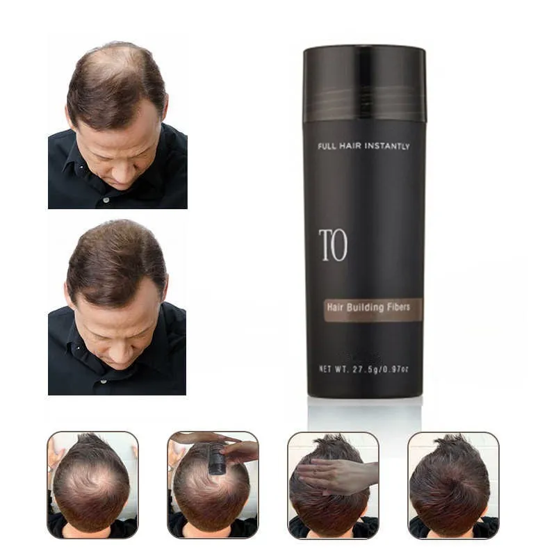 27.5g Toppik Hair Fibers Hair Loss Building Keratin Thickening Spray Regrowth Powders Hair Color Product Protein Hair Thickener