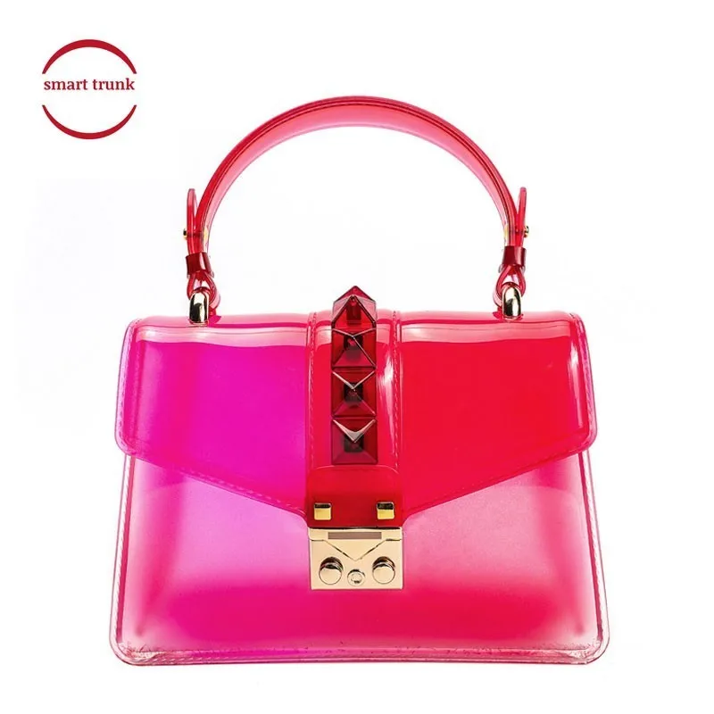 

High Quality Women Messenger Bags Luxury Summer Tote Beach Bag Brand Gradient Color Clear Jelly Shoulder Bags Designer Handbags
