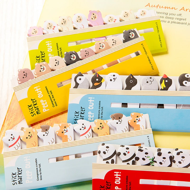 

Office Writing Cartoon Decoration High Quality Memo Marker Bookmark Notes label Post It Funny Sticker 1PC Point Flags Cute
