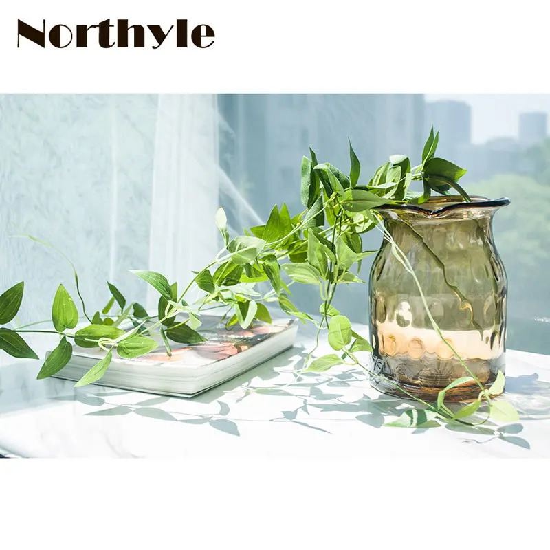 Northyle 90 см искусственные листья строка украшения дома DIY искусственная трава