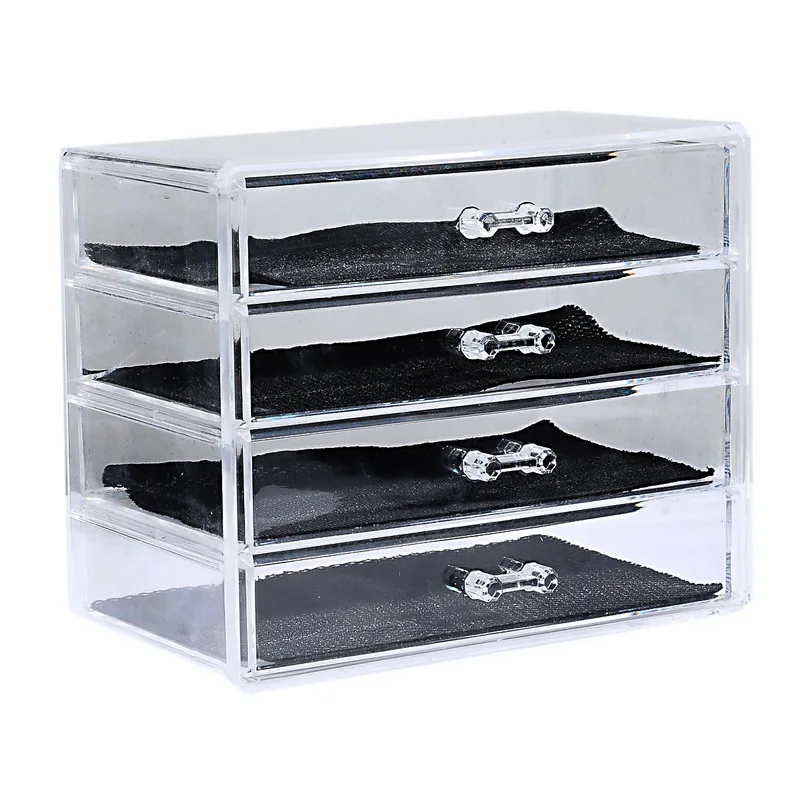 

Transparent Acrylic Storage Drawer Makeup Organizer Table Jewelry Cosmetic Storage Box Home Sundries Storage Holders 35