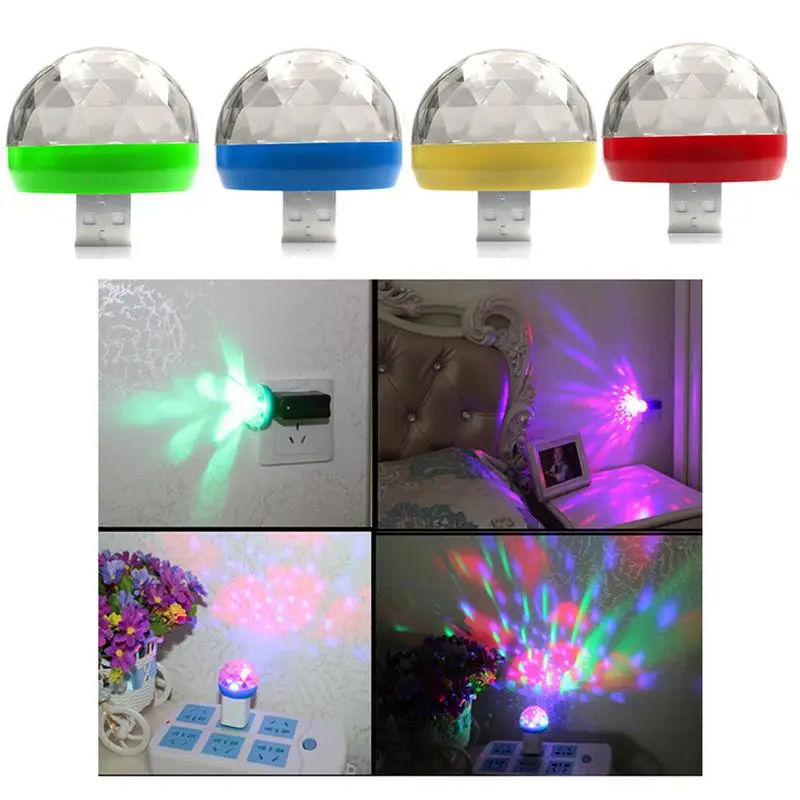 

LED Car USB Sound Control Lamp Indoor Music Decoration Light DJ RGB Mini Colorful Atmosphere Lamp with Flashing Lights