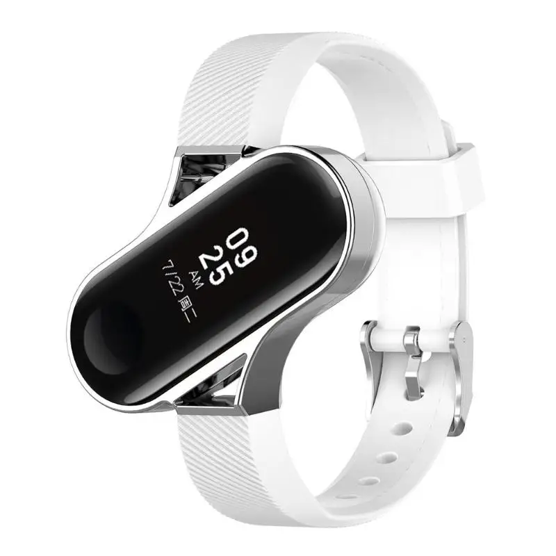 

TPE Watch Band Bracelet Wrist Strap+Protective Case Cover Shell Frame Replacement for Xiaomi MI Band 3