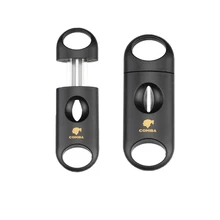 Горячая Портативный COHIBA металлический V образный лезвие пластиковый сигарный резак